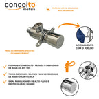 Acionador de pedal mecânico profissional metal joelho bebedouro - 13365: detalhes