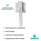 Acabamento PNE branco para descarga com conversor para base Docol ou Deca - 13566 - Conceito Metais (foto 2)