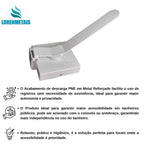 Acabamento PNE branco para descarga com conversor para base Docol ou Deca - 13566 - Conceito Metais (foto 5)