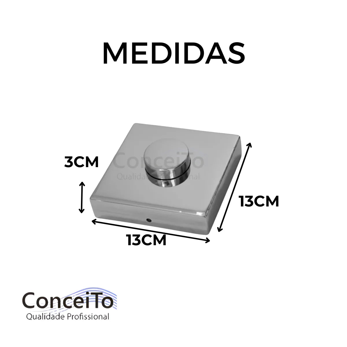 Acabamento para descarga com conversor para base Docol ou Deca - 13569 - Conceito Metais (foto 4)