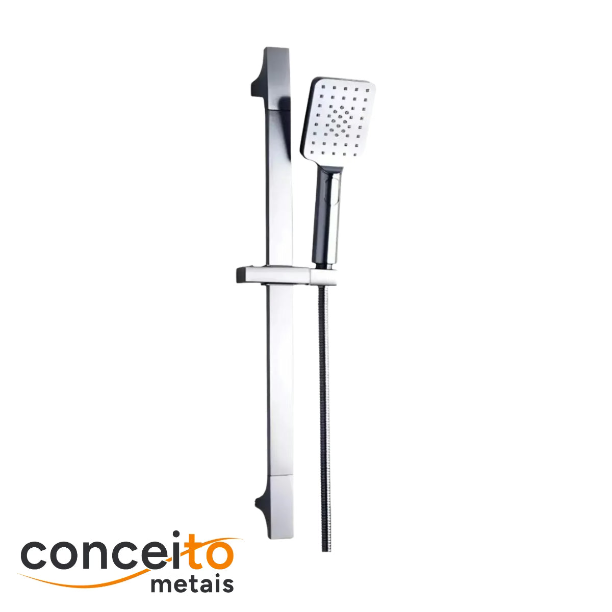 Ducha com barra deslizante cromada 60cm - 13608