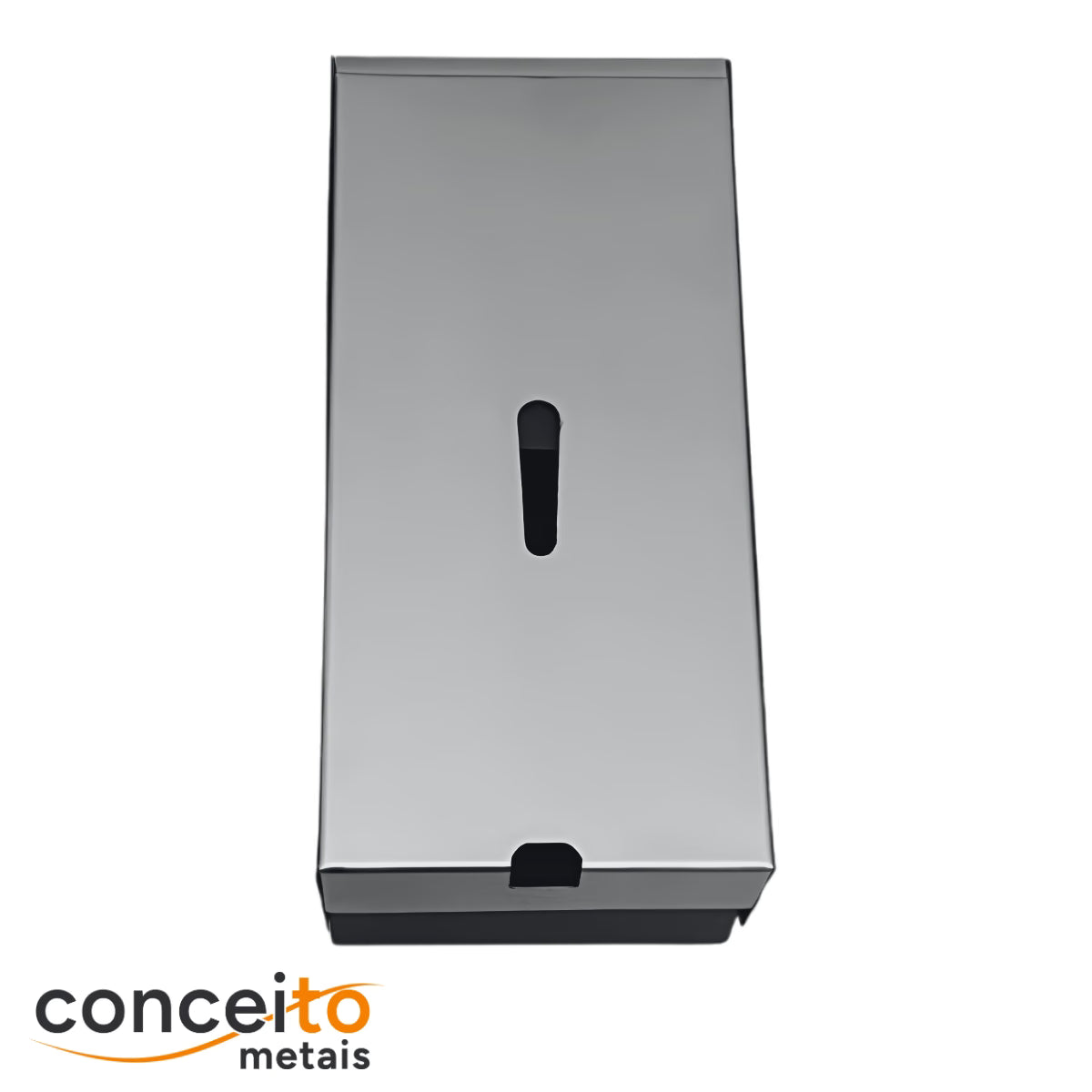 Saboneteira aço carbono com pintura epóxi e tampa de inox polido com chave e reservatório 1000 ml - 13674