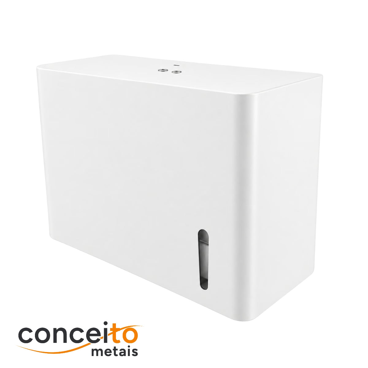 Toalheiro dispenser fabricado em aço com pintura eletrostática branca interfolhado - 13684
