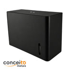 Toalheiro dispenser fabricado em aço com pintura eletrostática preto interfolhado - 13685