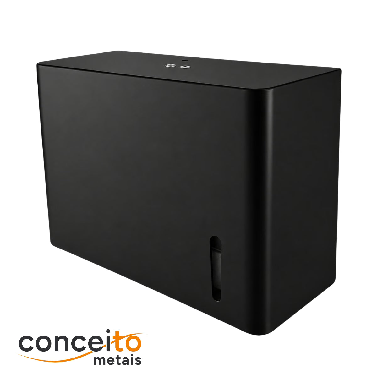 Toalheiro dispenser fabricado em aço com pintura eletrostática preto interfolhado - 13685