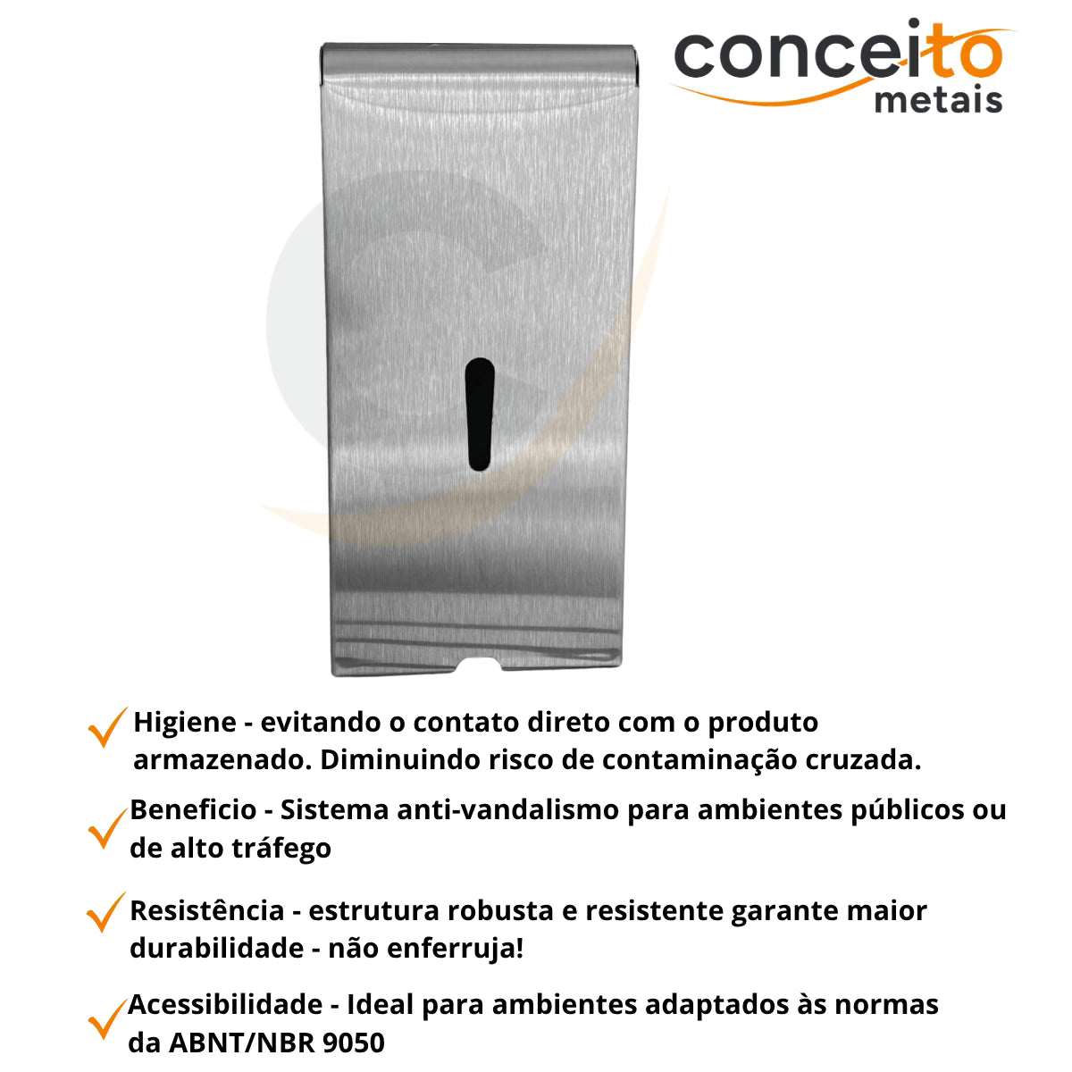 Saboneteira aço inox 304 escovado com chave reservatório 1.000 ml - 13688: benefícios