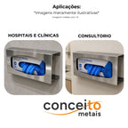 Suporte porta luvas fabricado em aço inox escovado - 13690: aplicações