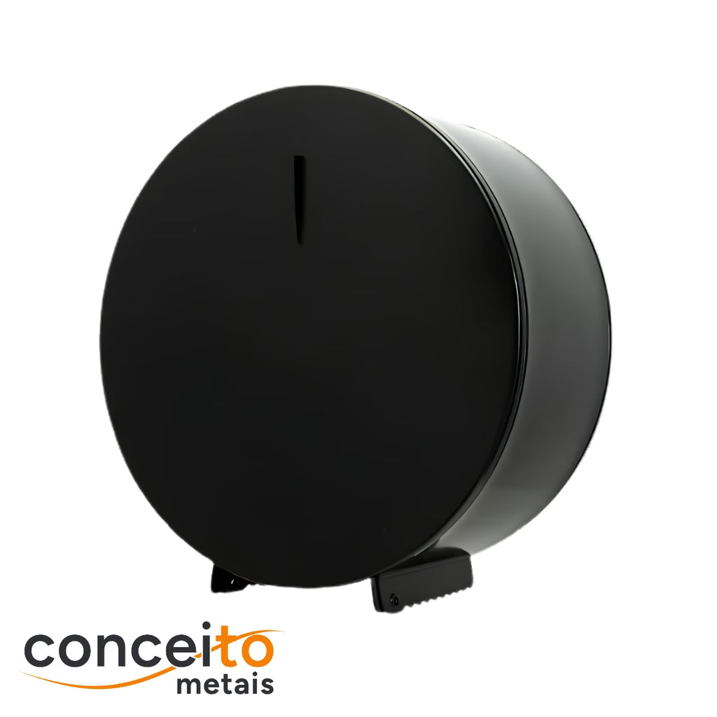 Dispenser porta rolão inox preto fosco sem porta cadeado - 13855