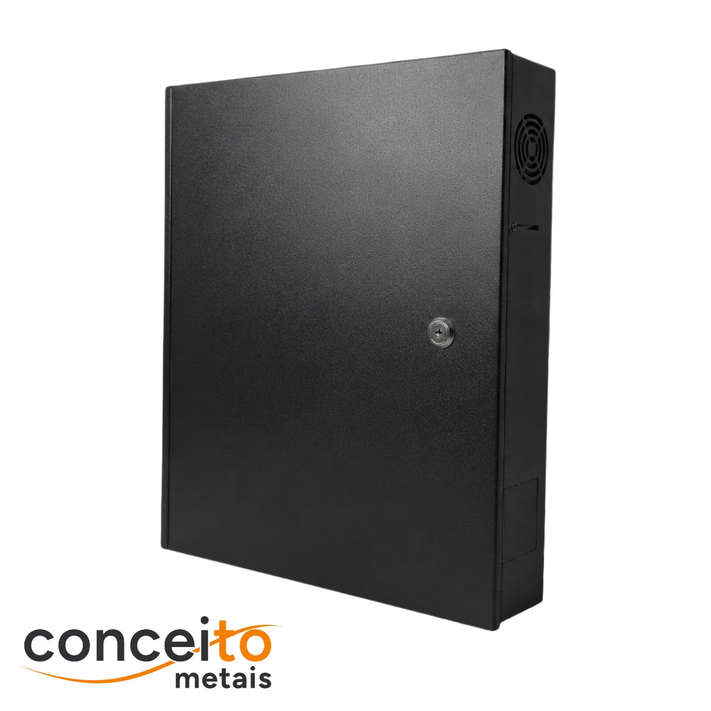 Gabinete rack caixa de distribuição metálico parede organizador padrão preto - 13990