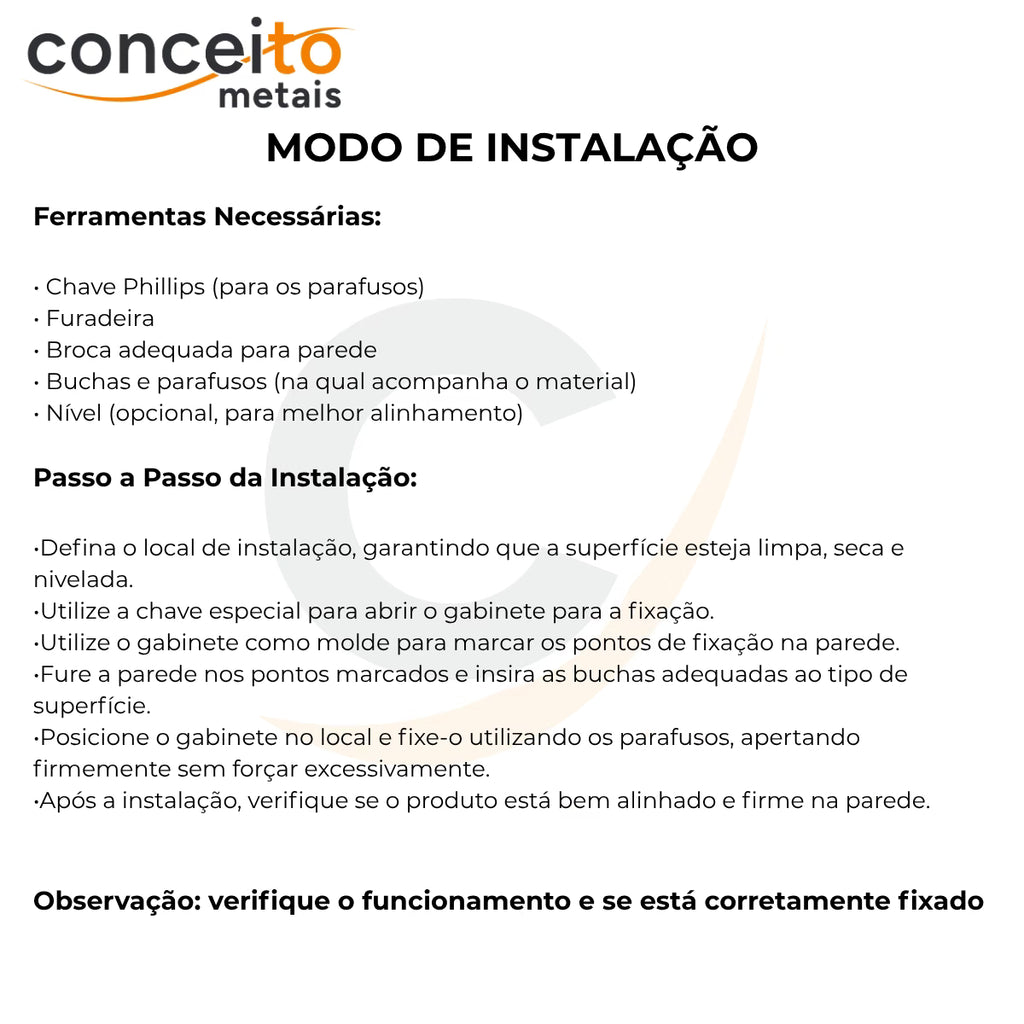 Gabinete rack caixa de distribuição metálico parede organizador padrão preto - 13990: modo de instalação