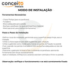Gabinete rack caixa de distribuição metálico parede organizador padrão preto - 13990: modo de instalação