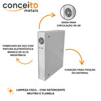 Gabinete rack caixa de distribuição metálico parede organizador padrão branco - 13995: fabricação e acabamento