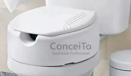 Assento sanitário elevado para deficientes físicos com 13,5cm de altura - 15002 - Conceito Metais (foto 3)