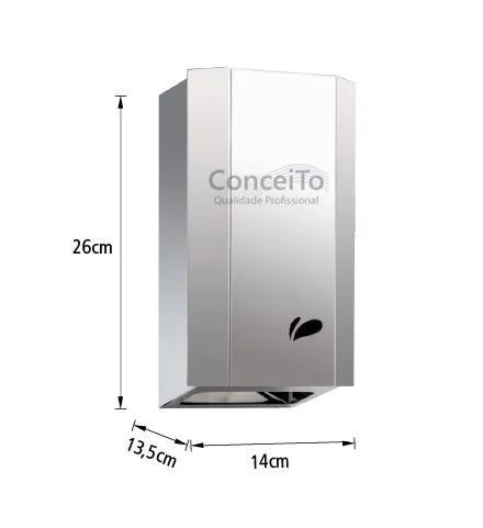 Suporte papel higiênico em inox sistema cai cai - 17006 - Conceito Metais (foto 2)