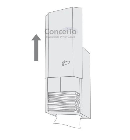 Suporte papel higiênico em inox sistema cai cai - 17006 - Conceito Metais (foto 3)