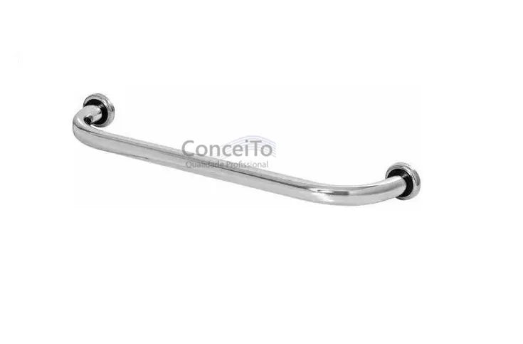 Barra apoio reta 70cm em alumínio para banheiro PNE - 19113 - Conceito Metais