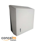 Dispenser de papel toalha branco interfolhas com trava - 20004