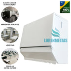 Toalheiro de papel toalha bobina 200mts branco com trava de chave - 20023 - Conceito Metais (foto 4)