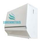 Toalheiro de papel toalha bobina 200mts branco com trava de chave - 20023 - Conceito Metais