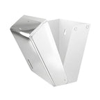 Dispenser de papel toalha aço inox com base branca interfolhas com trava de segurança - 20028: dispenser aberto