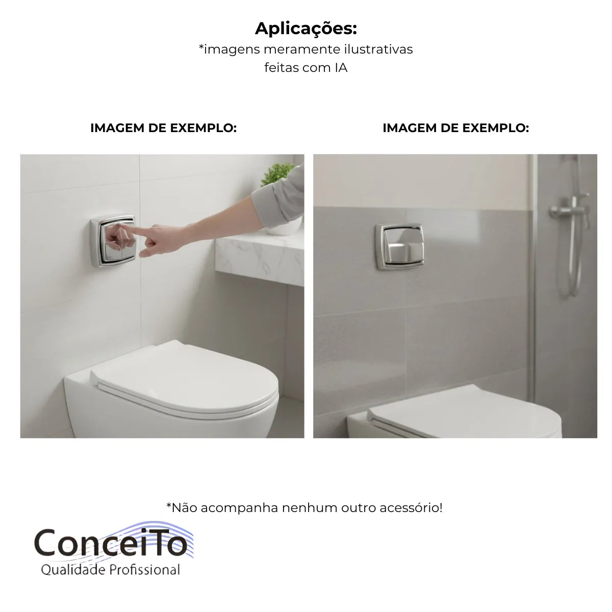 Acabamento para válvula de descarga compatível com Deca e Docol - 22071 - Conceito Metais (foto 5)