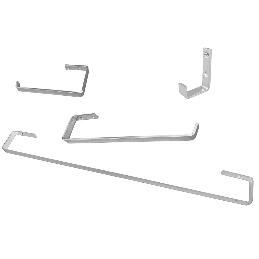 Kit 4 acessórios para banheiro alumínio cromado - 31001 - Conceito Metais