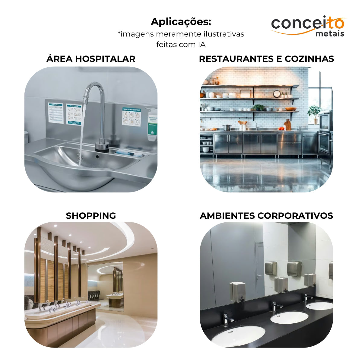Torneira com sensor bica alta aço inox - 35003: aplicações