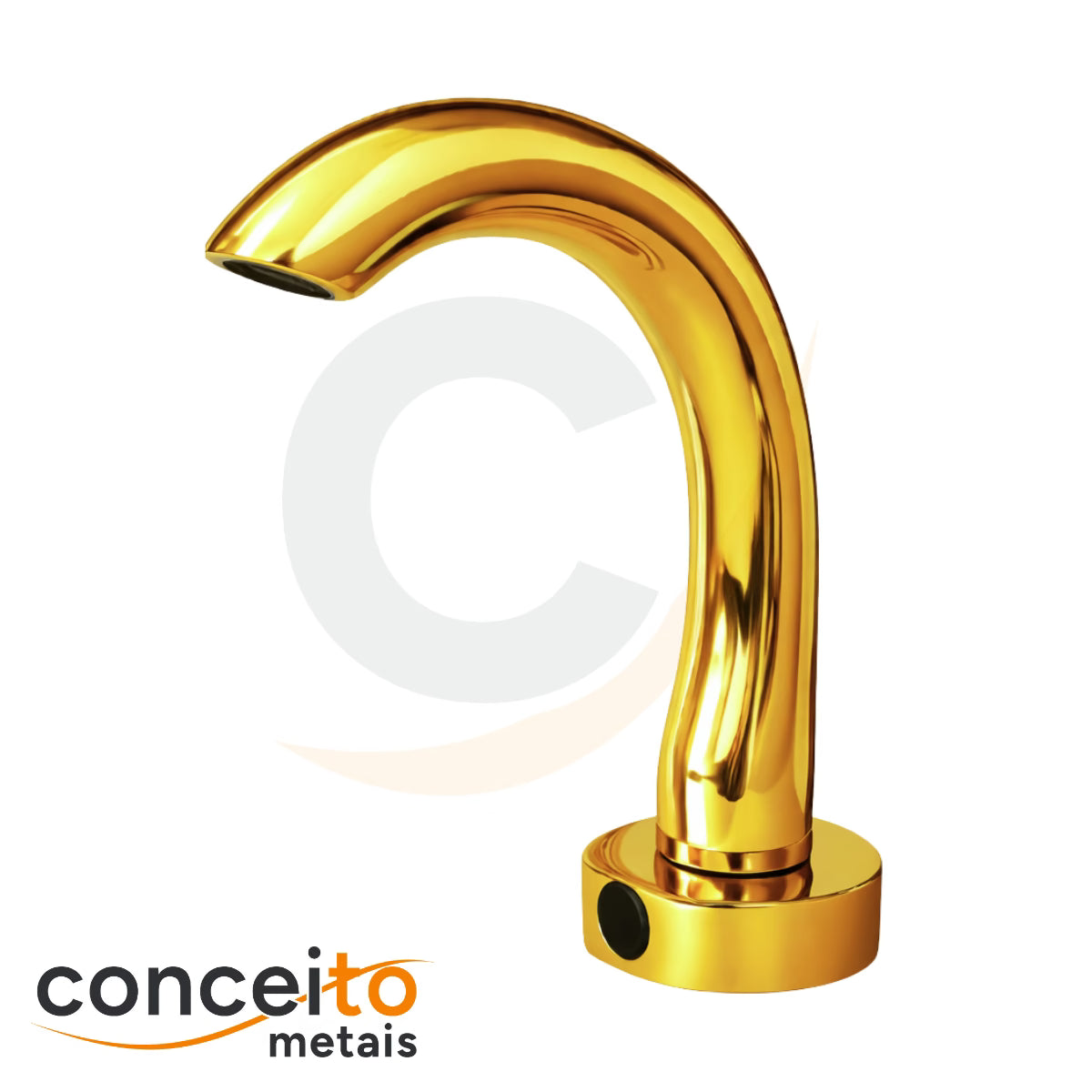 Torneira com sensor anti vandalismo em latão dourado - 35007