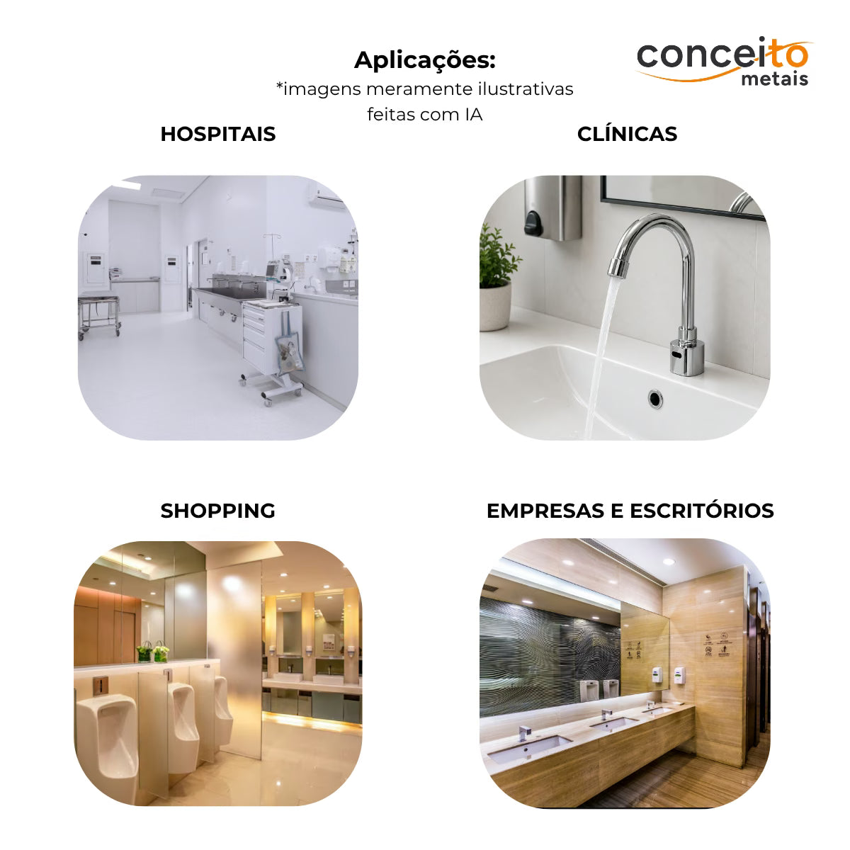 Torneira com sensor bica alta móvel anti vandalismo - 35009: aplicações