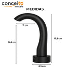 Torneira com sensor anti vandalismo em latão preto - 35010: medidas e dimensões