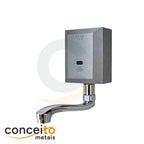 Torneira com sensor de parede cinza fabricada em aço inox - 35011