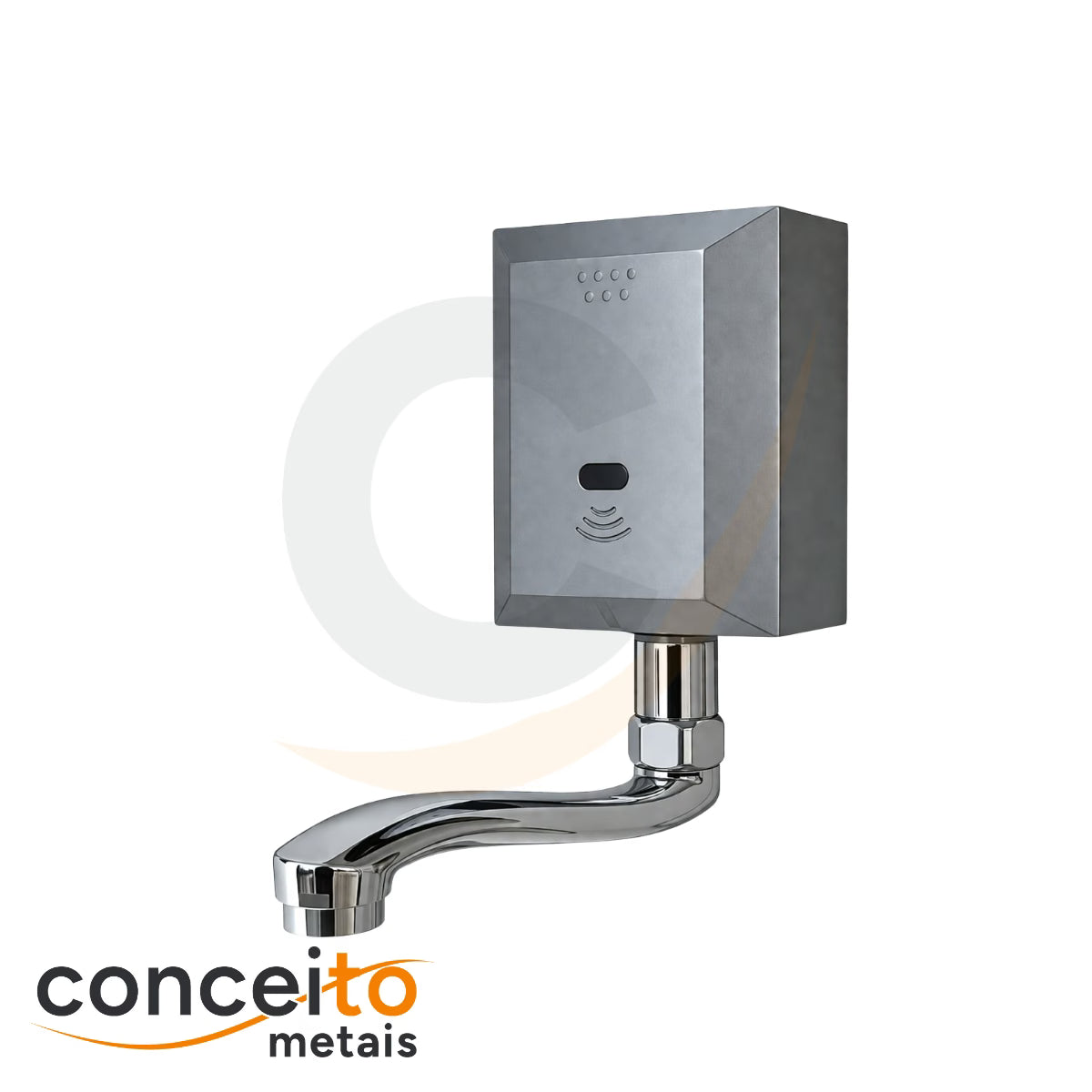 Torneira com sensor de parede cinza fabricada em aço inox - 35011