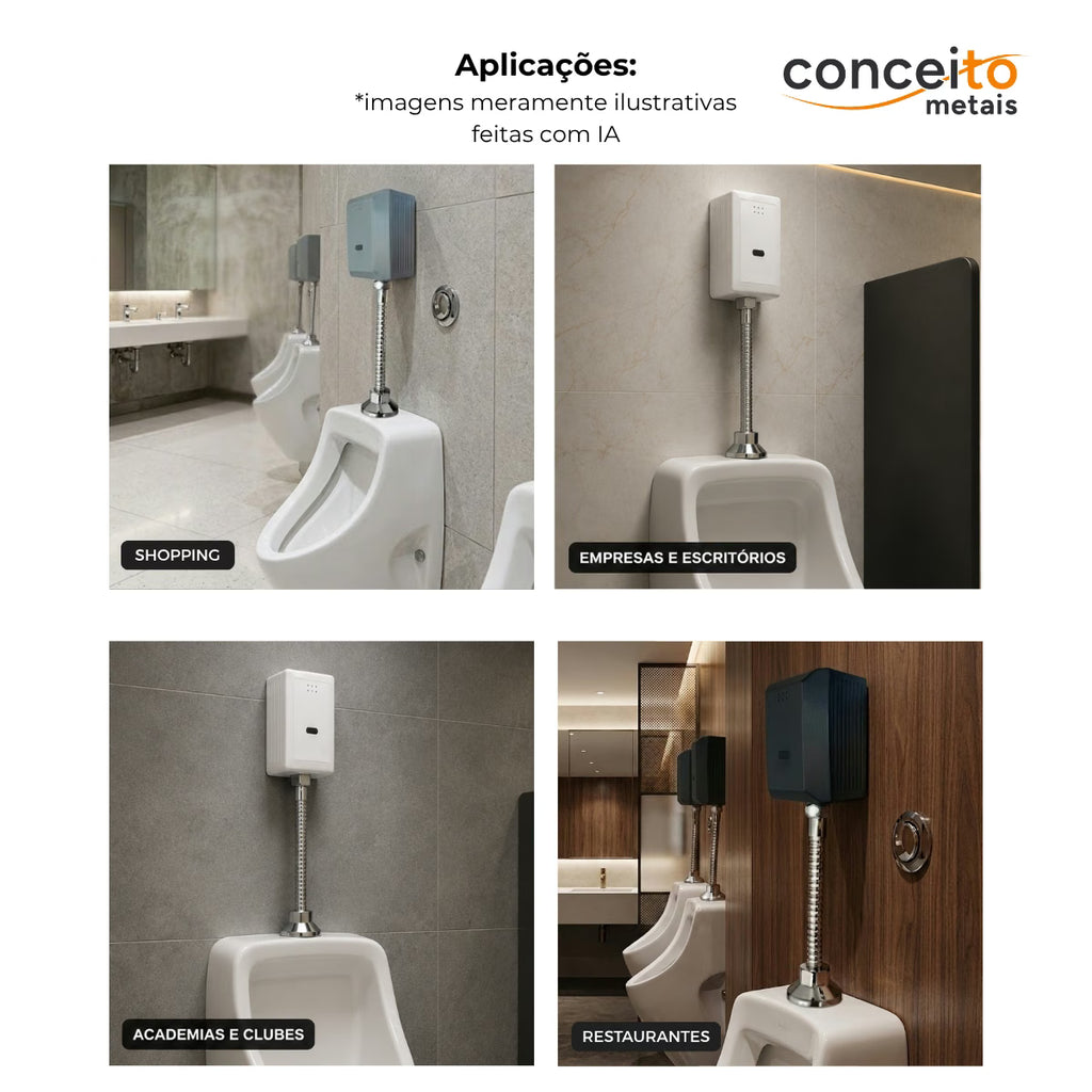 Válvula de mictório com sensor preto - 35016: aplicações