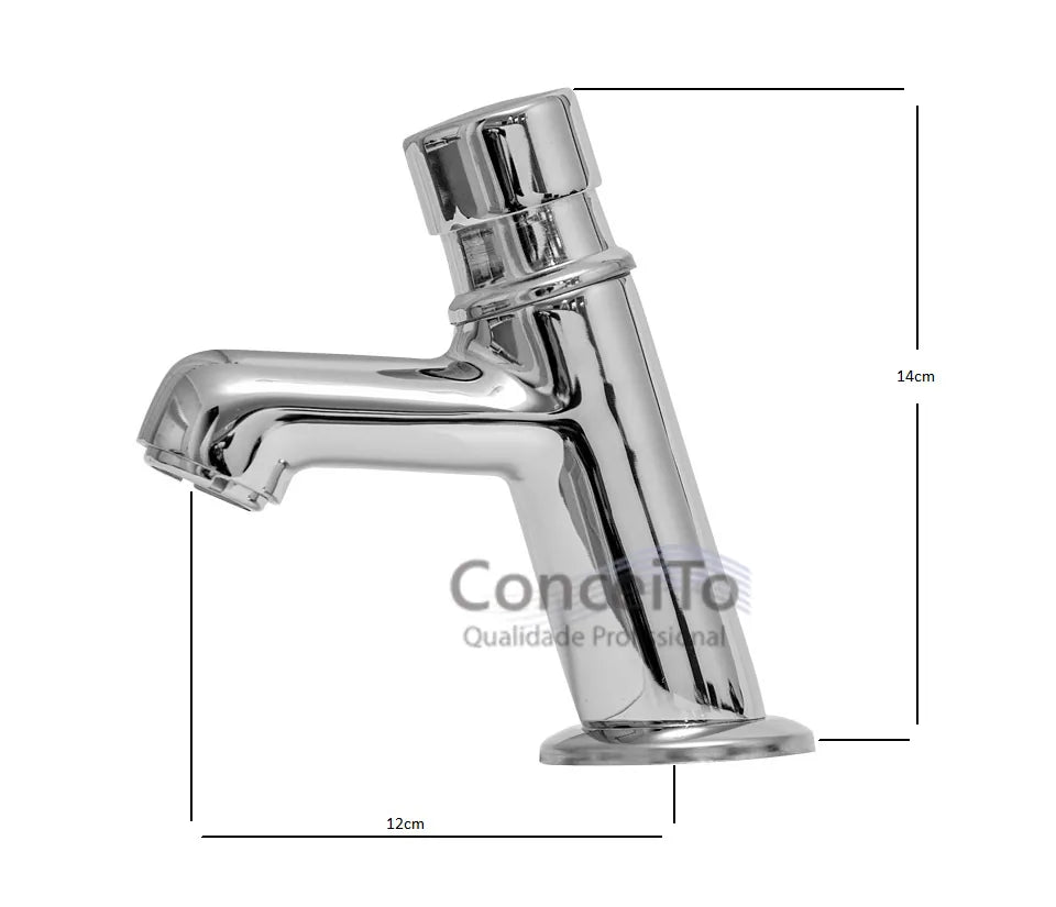 Torneira automática de pressão de metal - 3695 - Conceito Metais (foto 2)