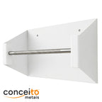 Suporte pano Perfex parede aço reforçado branco higiênico para clínica - 37002