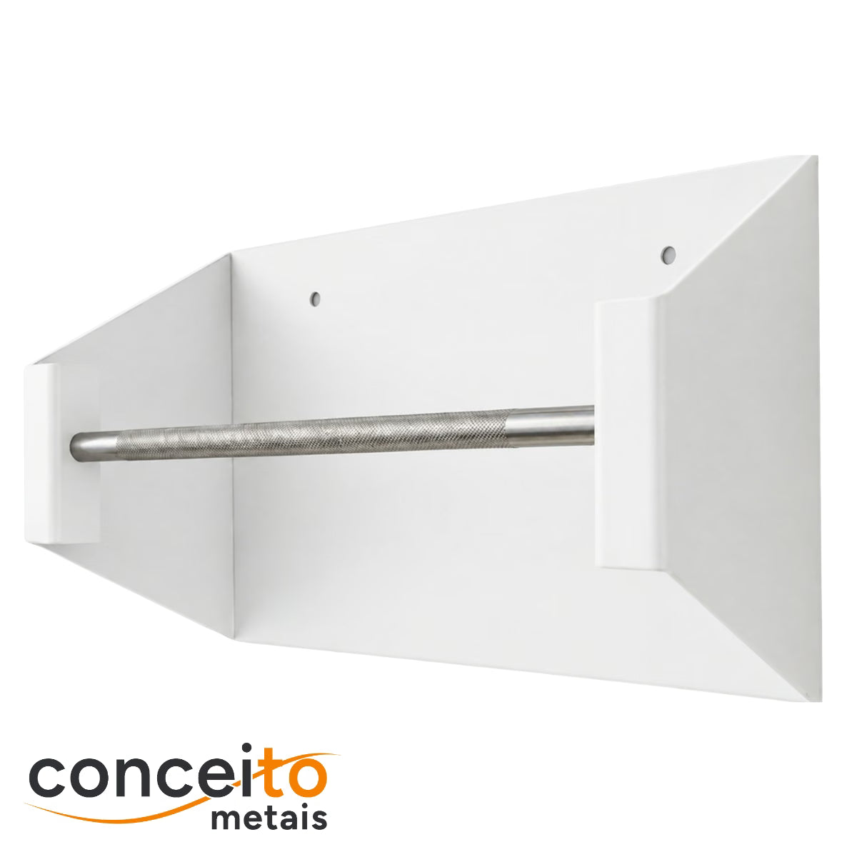 Suporte pano Perfex parede aço reforçado branco higiênico para clínica - 37002