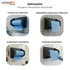 Suporte pano Perfex parede aço preto reforçado higiênico para clínica - 37003: aplicações em clínicas, banheiros, academias e cozinhas