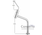 Torneira temporizada PNE com arejador anti furto 45° bica alta 23cm - 3704 - Conceito Metais (foto 2)
