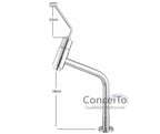 Torneira temporizada PNE com arejador anti furto 45° bica alta 16cm - 3707 - Conceito Metais (foto 2)