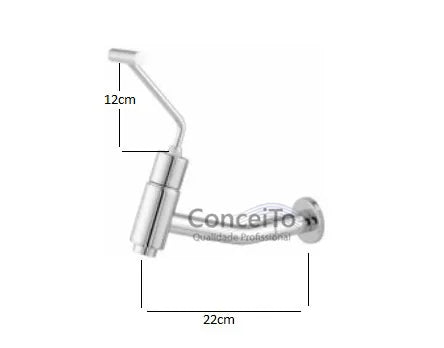 Torneira temporizada PNE com arejador anti furto de parede 22cm - 3710 - Conceito Metais (foto 2)