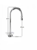Bica ou torneira mesa hospitalar inclinada sem registro 35 cm para acionador de pedal - 12076 - Conceito Metais (foto 4)