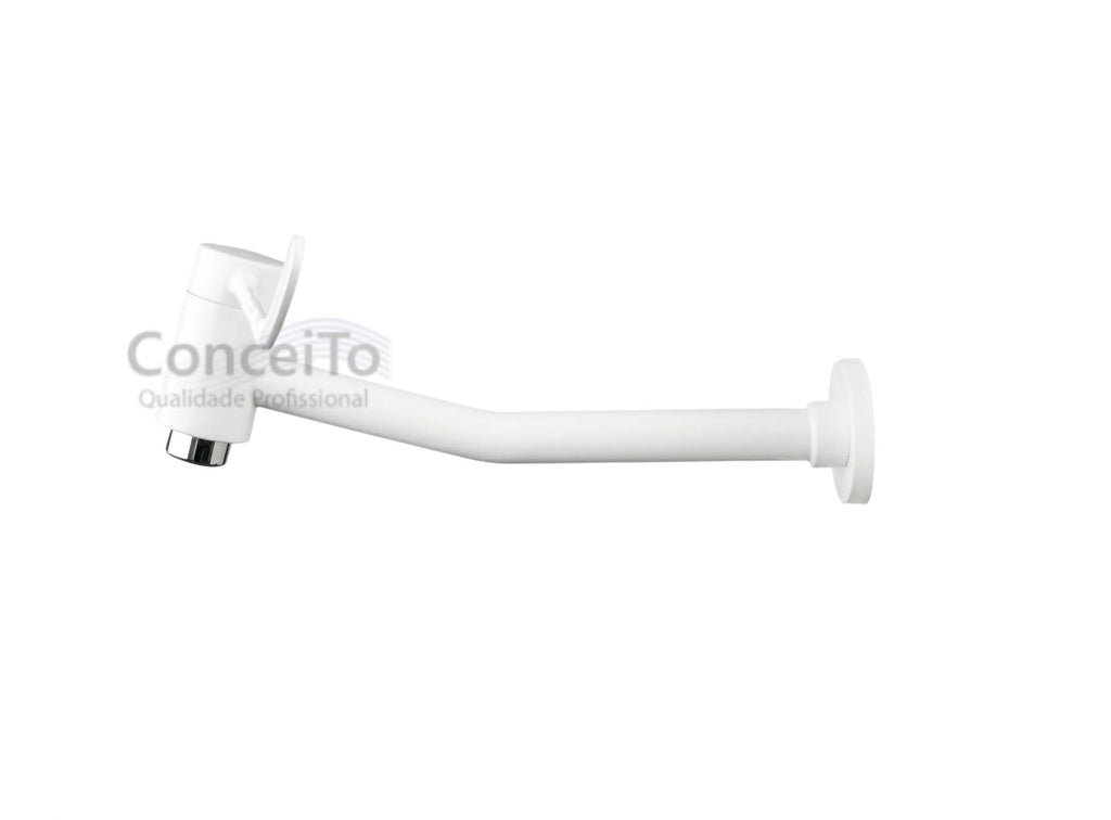 Torneira clínica de metal branca de parede 24cm - 3742 - Conceito Metais (foto 2)