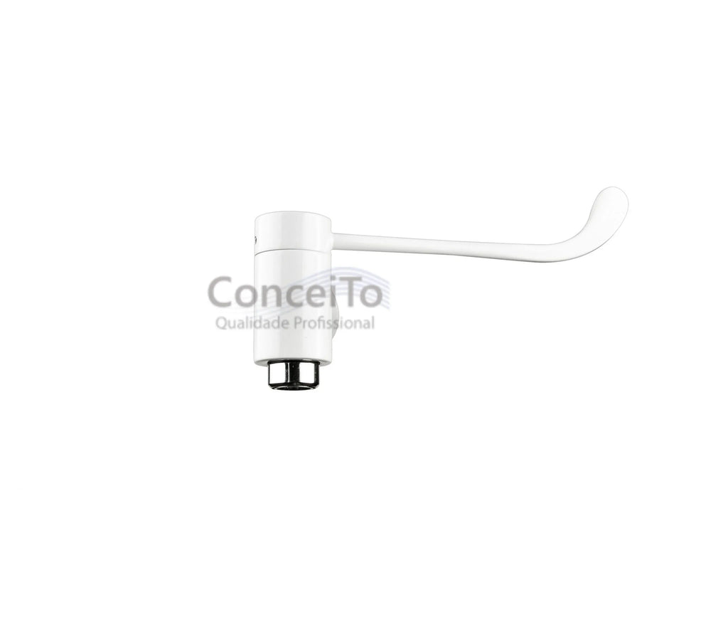 Torneira clínica de metal branca de parede 24cm - 3742 - Conceito Metais (foto 3)