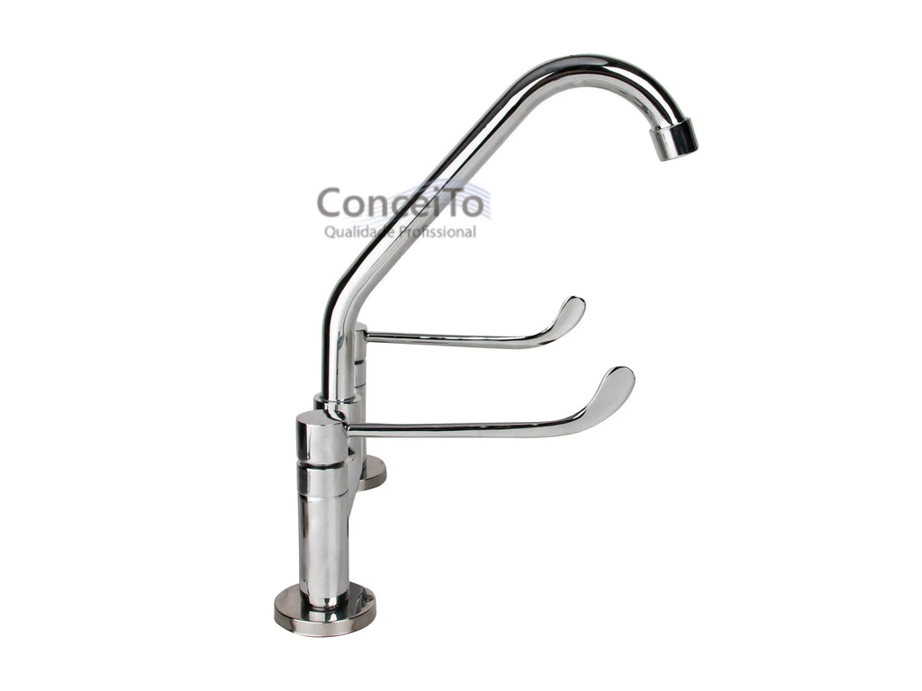 Misturador clínico de mesa bica móvel com alavanca clínica metal - 12025 - Conceito Metais (foto 3)
