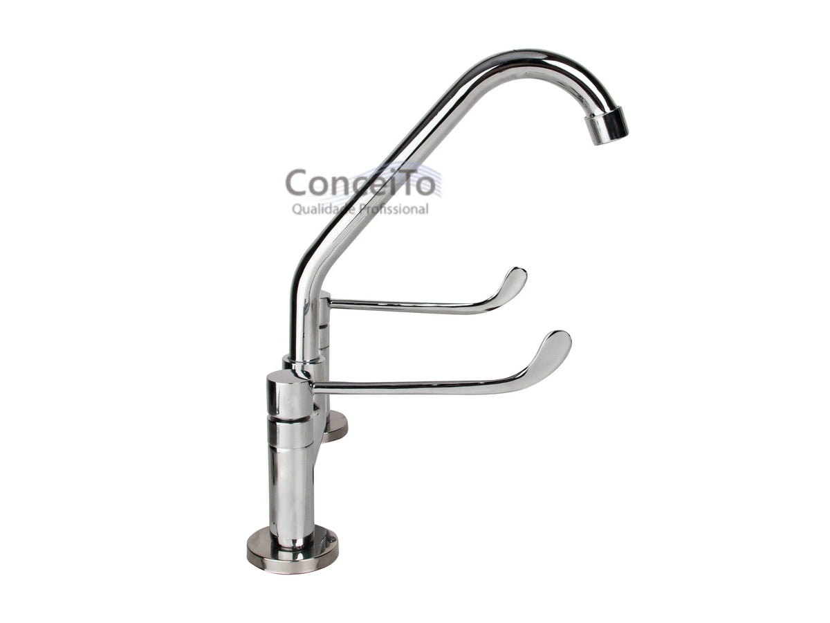 Misturador clínico de mesa bica móvel com alavanca clínica metal - 12025 - Conceito Metais (foto 3)