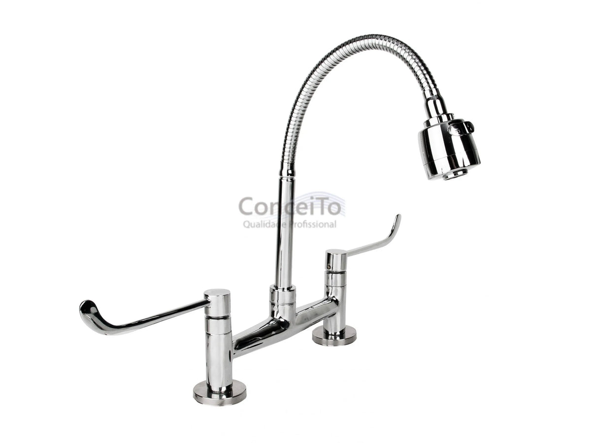 Misturador clínico com arejador de dupla função de mesa - 12013 - Conceito Metais (foto 2)