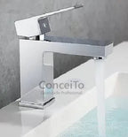 Torneira monocomando quadrada para banheiro luxo - 3772 - Conceito Metais