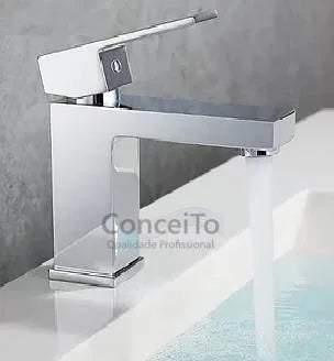 Torneira monocomando quadrada para banheiro luxo