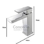 Torneira monocomando quadrada para banheiro luxo - 3772 - Conceito Metais (foto 4)