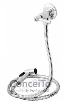 Ducha higiênica 1/4 de volta em metal cromado modelo alavanca - 13253 - Conceito Metais